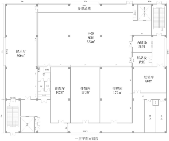 环江工业园区一楼排酸分割车间